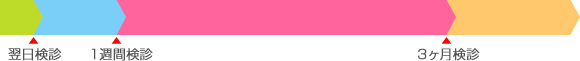翌日検診・一週間検診・3ヶ月検診